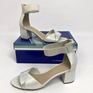 White Mountain Womens Evie Dress Sandals Silver 8M